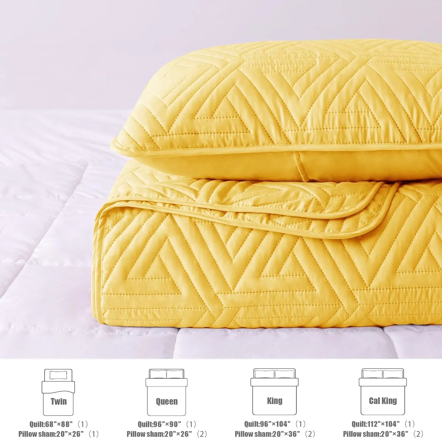 Height
5.00
unit
Organization
:California King Quilt Set, 3-Piece l Bedspread with Pillow Shams,