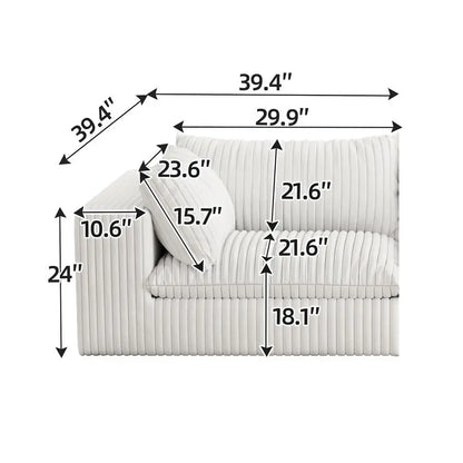 Cloud Modular Sofa, 8 Seater,  U Shaped with Ottoman