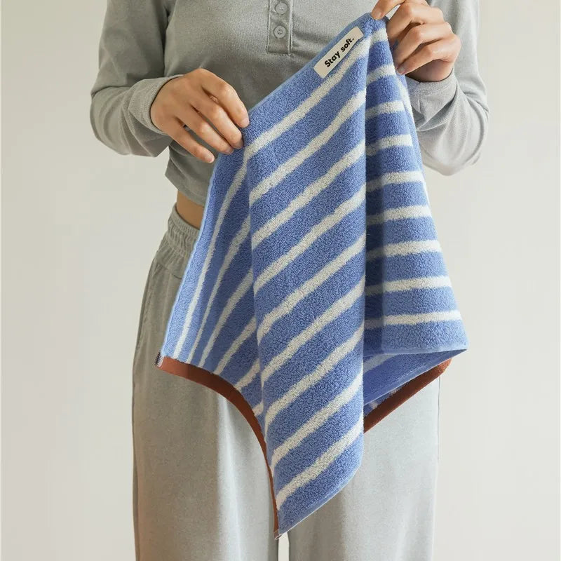 Striped Bath Towel  Washcloth Bathroom Towels