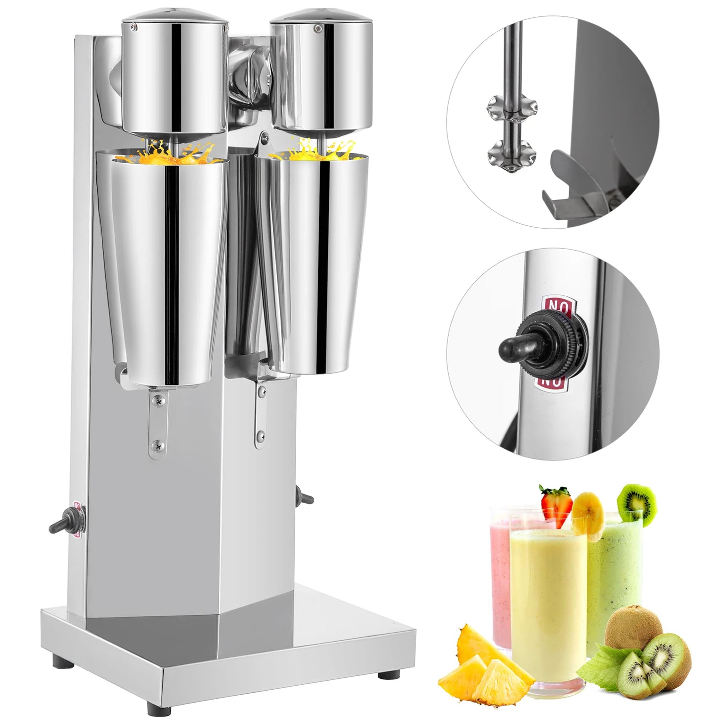 SucceBuy Milk Shake Machine  Double Cups  Stainless Steel
