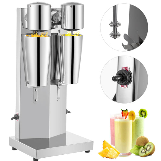 SucceBuy Milk Shake Machine  Double Cups  Stainless Steel