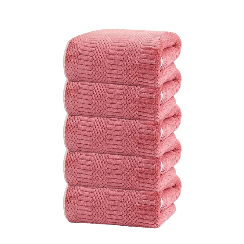 5pcs  Towels Set, Microfiber Soft Highly Absorbent, Quick Dry