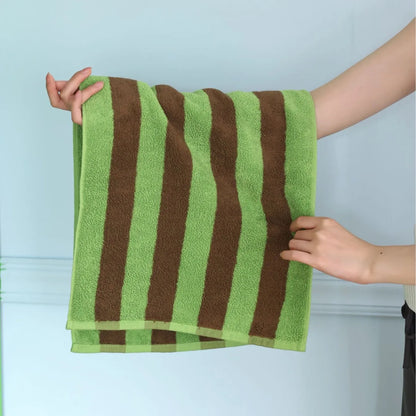 Striped Bath Towel  Washcloth Bathroom Towels