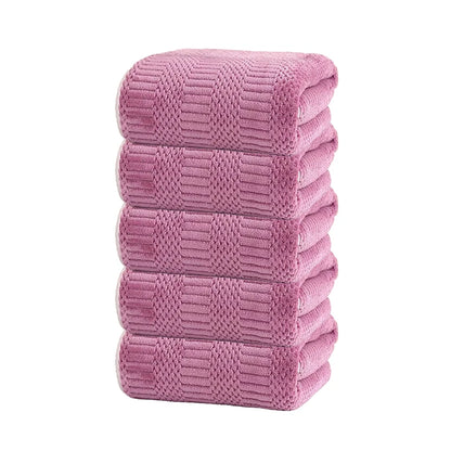 5pcs  Towels Set, Microfiber Soft Highly Absorbent, Quick Dry