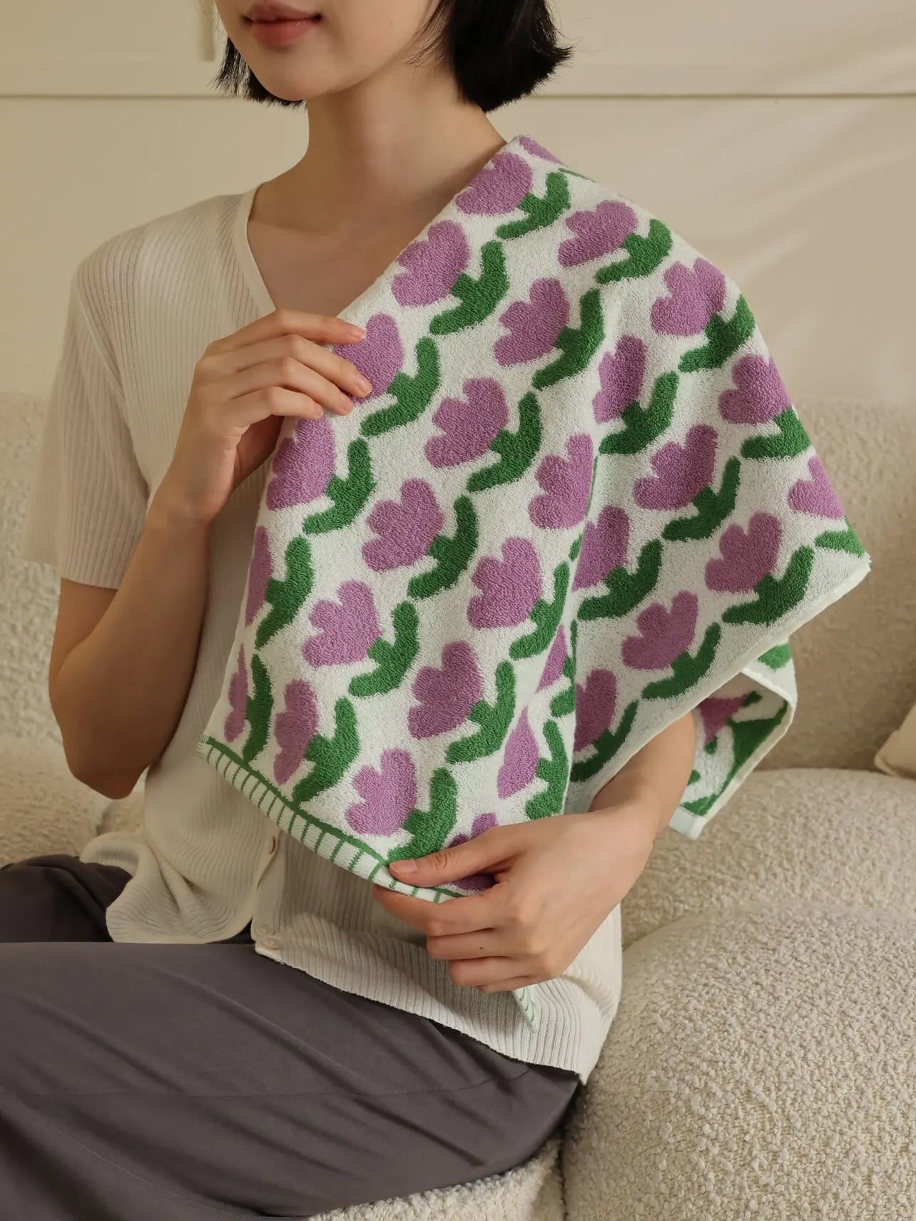 Retro Striped Combed  Cotton Towel  Face Towel and  Bath towel