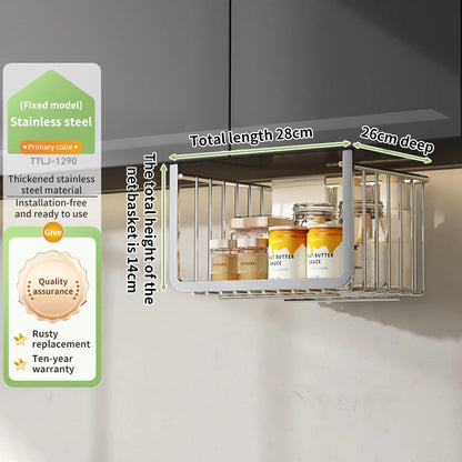 Stainless Steel  Hanging Basket Storage Bathroom or Kitchen