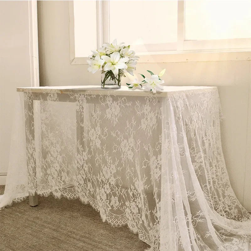Wedding White Lace Tablecloth  Party Tablecloth