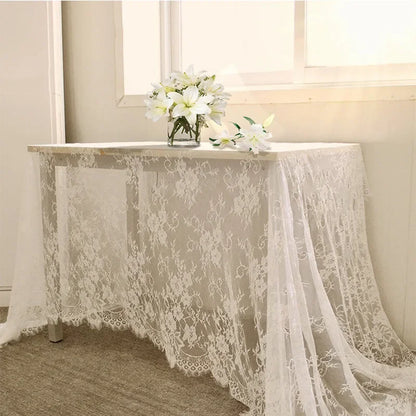 Wedding White Lace Tablecloth  Party Tablecloth