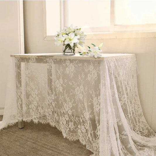 Wedding White Lace Tablecloth  Party Tablecloth