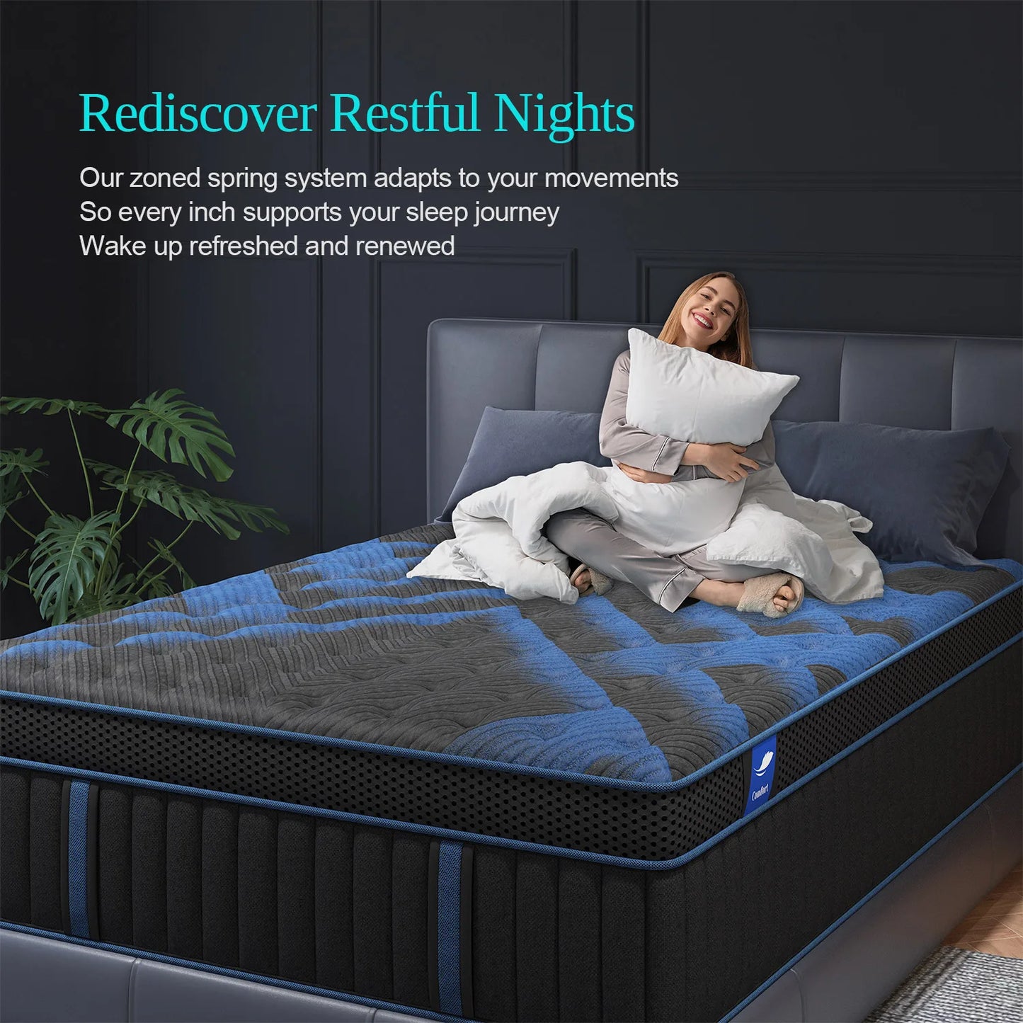 12"Gel Memory Foam  Mattress Medium Firm, Motion Isolation