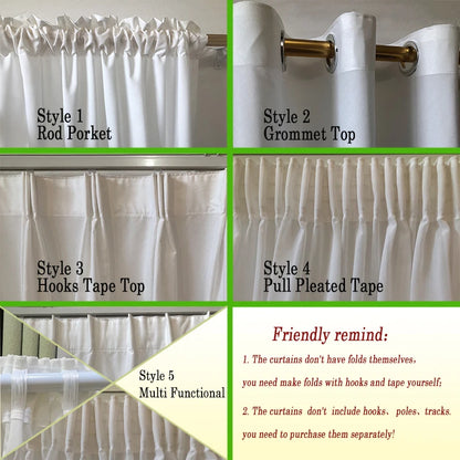 Solid White Tulle Luxurious Chiffon Sheer Window Curtains
