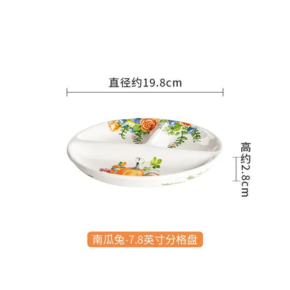 Creative Pumpkin Rabbit Pattern Tableware Garden Style Ceramic