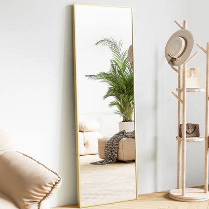 JHK 64"x21" Full  Wall Mirror Standing Hanging or Leaning Wall-Mounted Mirrors with Stand