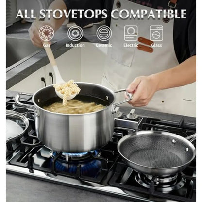 Triply Stainless Steel Cookware Set 10PCS Nonstick