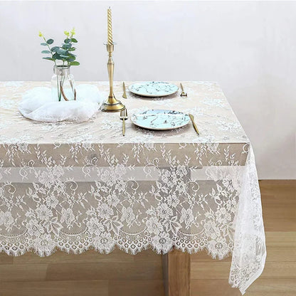 Wedding White Lace Tablecloth  Party Tablecloth