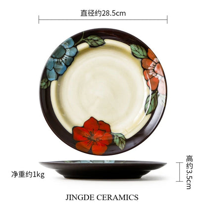 1pc Ceramic Tableware   Vegetable Dish Utensils  Dining Plate