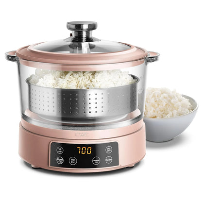 Glass Low Carb Rice Cooker Auto Lift Filter Basket