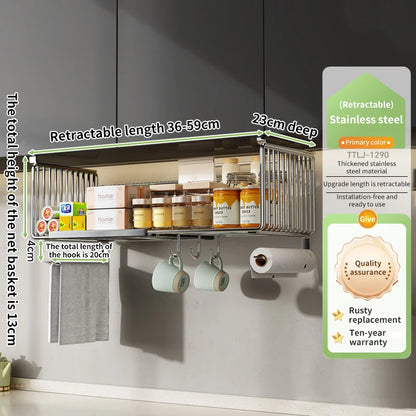 Stainless Steel  Hanging Basket Storage Bathroom or Kitchen