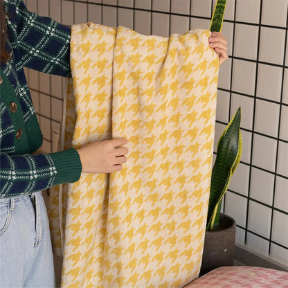 Absorbent Towel Classic Plaid Pure Cotton Bath Towel  Soft Face Towel
