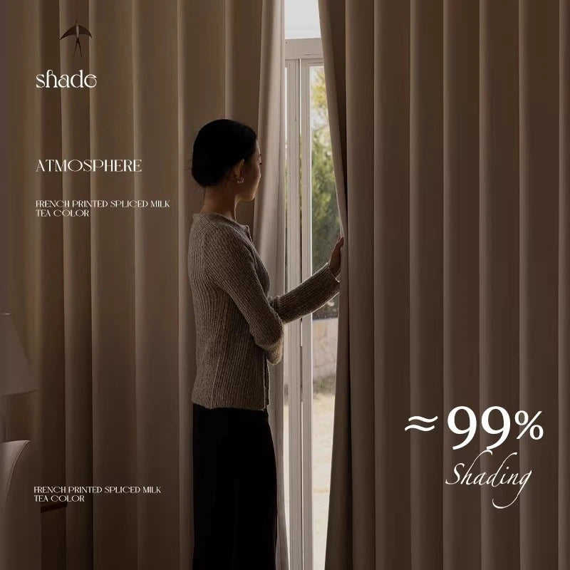 Herringbone Cream Curtains for Living Room Bedroom Blackout  Window