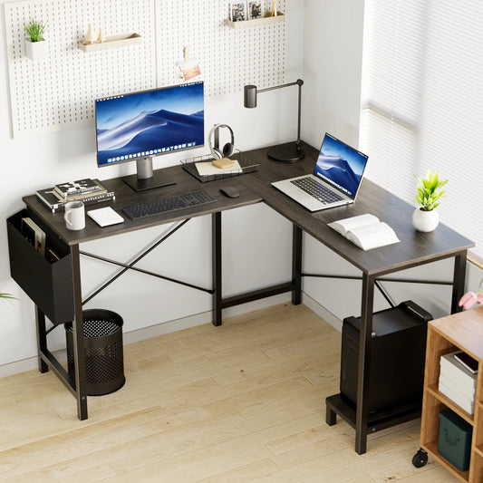 JHK Gaming Corner 50 Inch  Storage Shelf & Side Bag for Home Office
