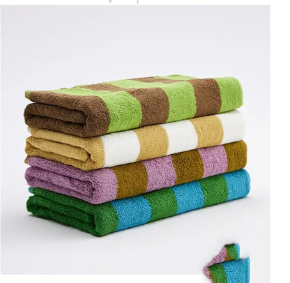 Retro Striped Combed  Cotton Towel  Face Towel and  Bath towel
