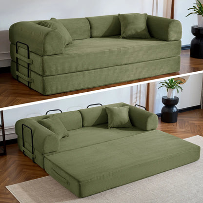 79’’  Convertible Sofa Bed Corduroy Upholstered, Loveseat Sleeper