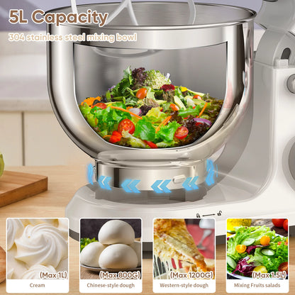 BioloMix Kitchen Stand Mixer,  Dough Hook, Whisk