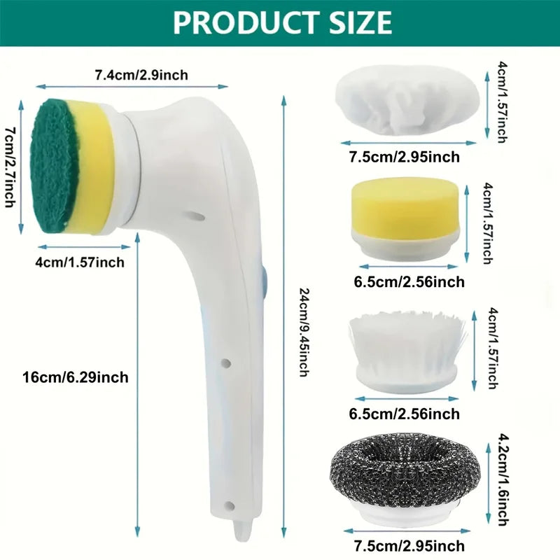 Grease Scrubber, Rechargeable  Cleaning Brush, Handheld Cordless Cleaner
