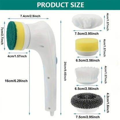 Grease Scrubber, Rechargeable  Cleaning Brush, Handheld Cordless Cleaner