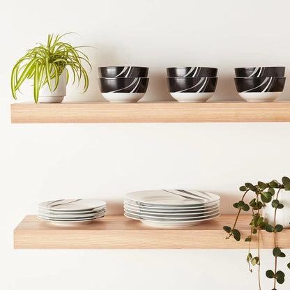 18-Piece Dinnerware Set for 6, Microwave & Dishwasher Safe