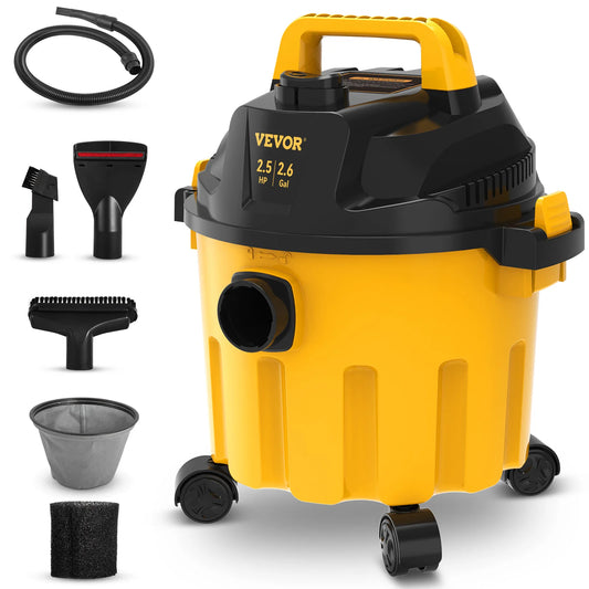 Wet Dry Vac 2.6 Gallon in 1Portable Shop Vacuum Attachment Storage