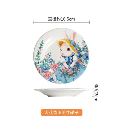 Creative Pumpkin Rabbit Pattern Tableware Garden Style Ceramic
