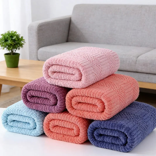 5pcs  Towels Set, Microfiber Soft Highly Absorbent, Quick Dry