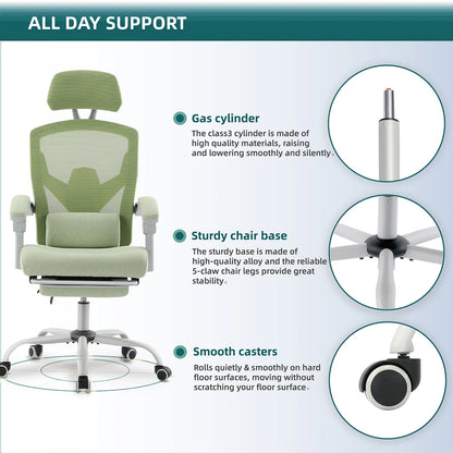 JHK Reclining High Back Rocking Gaming Chair Computer Desk Swivel Rolling