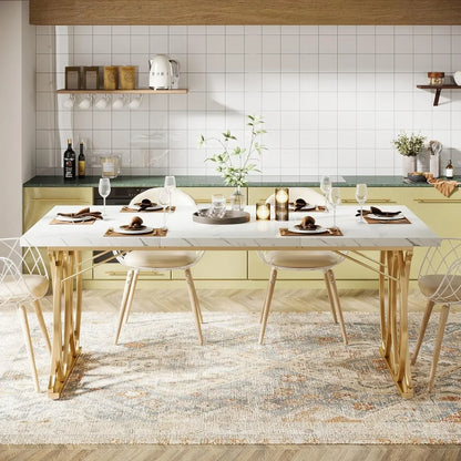 Modern Dining Table, 63"  Unique Design