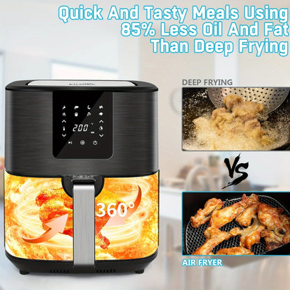 Large Air Fryer, 1500W 7QT, Digital Touch Screen,