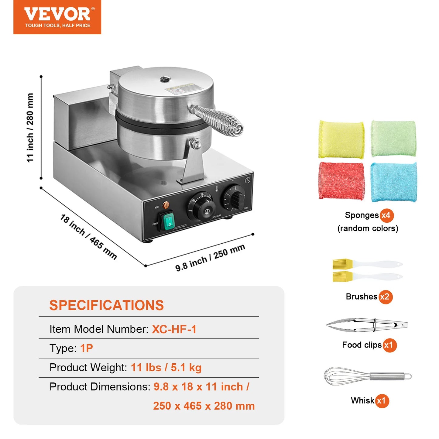 Commercial Belgian Waffle Maker Stainless Steel
