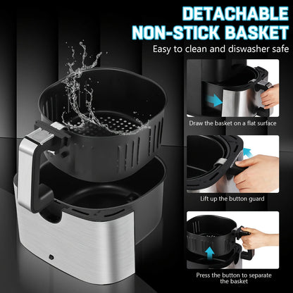 Large Air Fryer, 1500W 7QT, Digital Touch Screen,