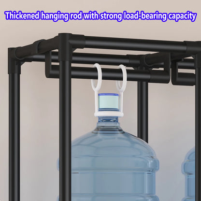 Portable Wardrobe, 55-inch Sliding Curtain Three Hanger Racks for Clothes