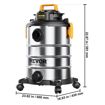 Stainless Steel Wet Dry Shop Vacuum Wet  Dry Vac Powerful Suction