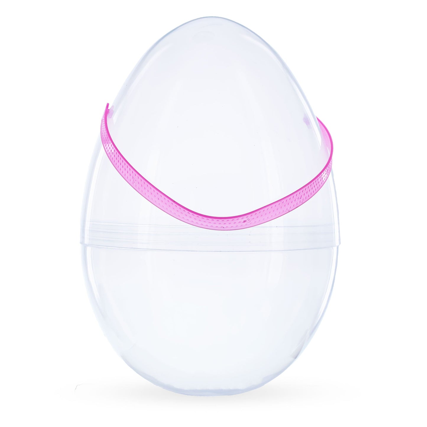 Set of 2 Transparent Jumbo Plastic Easter Eggs with Handles Large Size 10 Inches