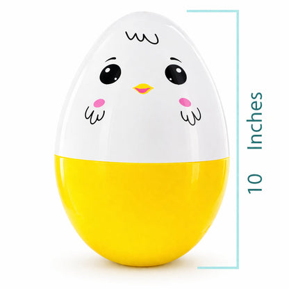 Giant Jumbo Large Size White and Yellow Chick Plastic Easter Egg 10 Inches