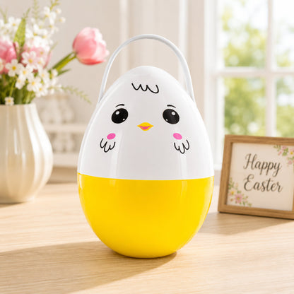 Giant Jumbo Large Size White and Yellow Chick Plastic Easter Egg 10 Inches