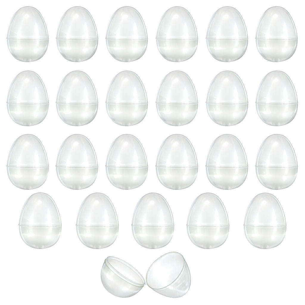 Set of 24 Glow in the Dark Easter Eggs Fillable Plastic Eggs for Nighttime Egg Hunt Fun 2.25 Inches