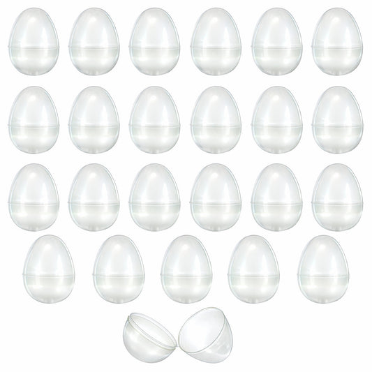 Set of 24 Glow in the Dark Easter Eggs Fillable Plastic Eggs for Nighttime Egg Hunt Fun 2.25 Inches